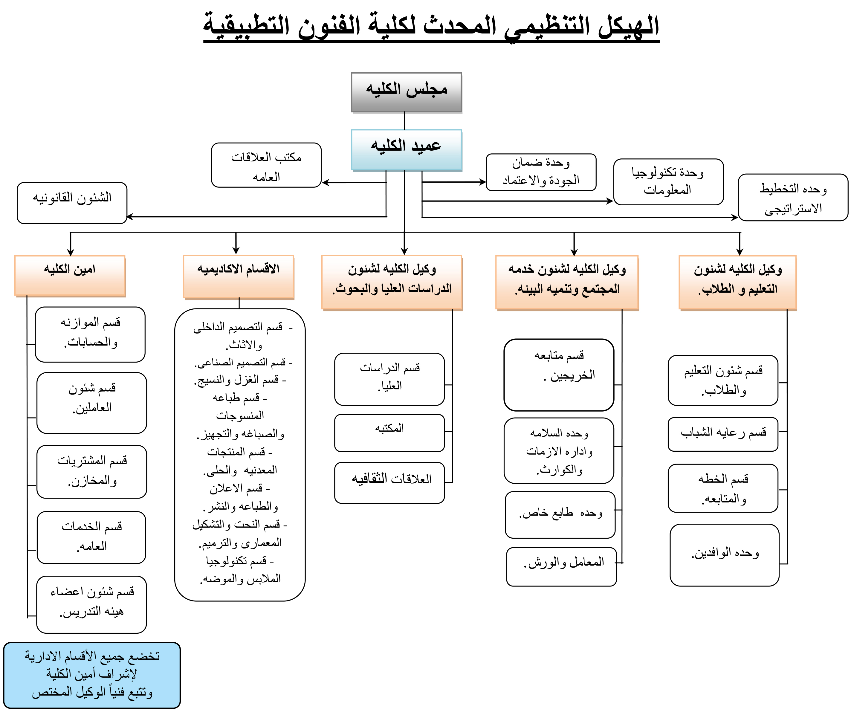Organizational structure of faculty