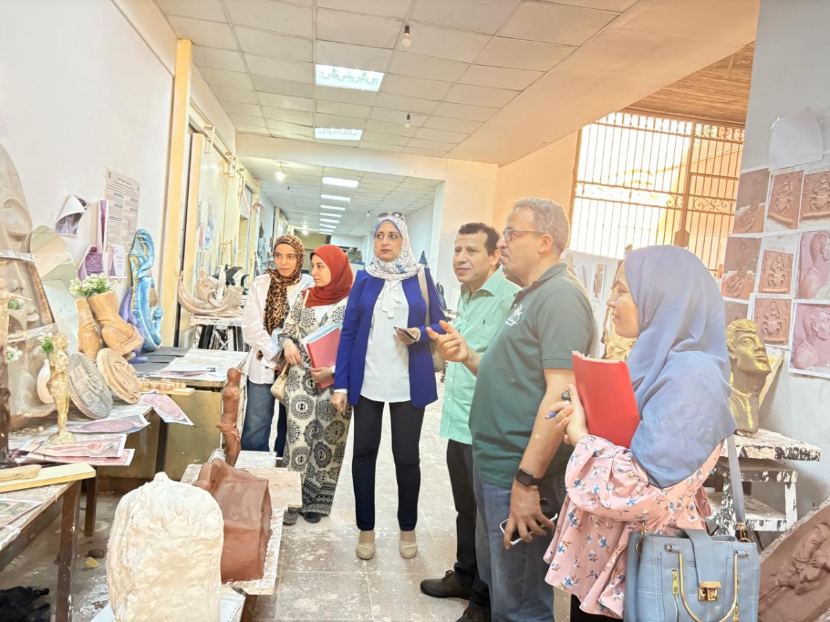 فعاليات تقييم الفرقة الثالثة قسم النحت والتشكيل المعماري والترميم اليوم الثلاثاء 20/5/2025 الفصل الدراسي الثاني