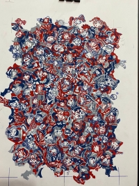 فعاليات تقييم مقرر أساليب طباعة المنسوجات (3) الفرقة الثانية بقسم طباعة المنسوجات و الصباغة و التجهيز