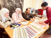 فعاليات تقييم مقرر تصميم (1) الفرقة الاولي بقسم الغزل والنسيج والتريكو