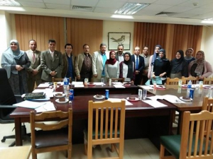 تكريم مجلس الكلية اليوم لفريق السله الفائز بالمستوى الثانى على مستوى جامعة بنها
