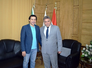 القاضي يستقبل عميد تطبيقيه بنها الجديد