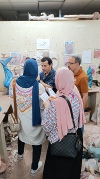 فاعليات تقييم مقرر نحت الطبيعه الحيه ٤ الفرقة الثانيه بقسم النحت والتشكيل المعماري والترميم للفصل الدراسي الثاني للعام الجامعي ٢٠٢٥ /٢٠٢٦  وذلك في يوم الاثنين الموافق ٢٥ /٥/ ٢٠٢٦