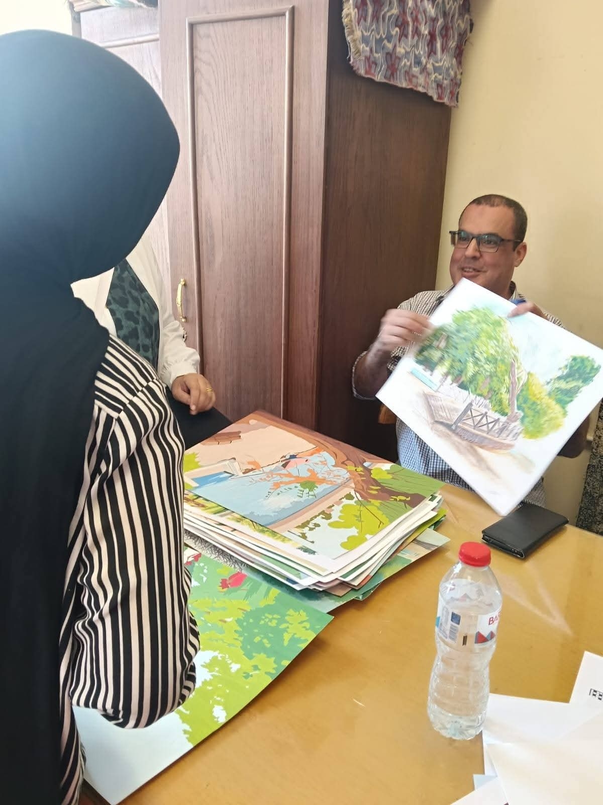 فاعليات تقييم رسم من الطبيعه (2) الفرقة الثانيه بالقسم الغزل والنسيج والتريكو